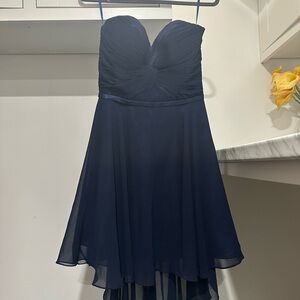 Elegant Navy Strapless Dress